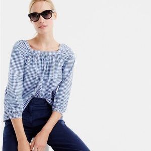 J. Crew Gingham Blouse